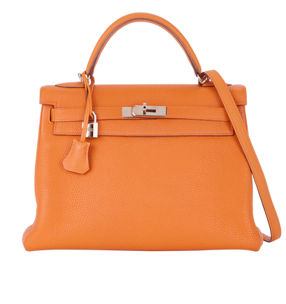 Kelly 32 In Togo Orange, front view